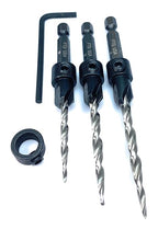 FTG USA Adjustable Wood Countersink Drill Bit Set #6#8#10 with Tapered Drill Bit for Woodworking