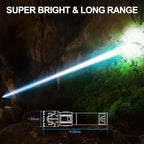 Rechargeable Flashlights High Lumens - Super Bright LED Tactical Flash Light, Powerful Waterproof Handheld USB C Flashlight for Camping,Emergencies,Home,5 Modes,Zoomable (2, Red)
