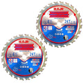 2-Pack 6-1/2" 24-Tooth Arbor 5/8" Woodworking Circular Saw Blade,Framing/General Purpose,Special Anti-Thermal Adhesion Coating on Cutting Edge-TA,High Finish, Long Life,6-1/2" 24T 5/8"