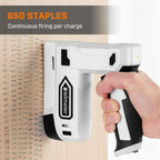 Electric Staple Gun, 2 in 1 Electric Stapler Tacker 4V Cordless Brad Nailer Kit, Battery Powered Nail Gun for Upholstery, Carpentry, DIY with Staple Remover, 1600 Pcs Staples and Nails