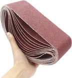 Coceca 3x21 Inches Sanding Belts (75x533mm), 12pcs 80 Grits Aluminum Oxide Sanding Belt for Belt Sander