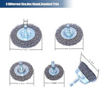 HOYIN 18PC Wire Wheel Cup Brush Set | Coarse Crimped Carbon Steel | 1/4" Hex Shank | 3PACK of 6 Pieces | Ideal for Drills