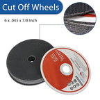 WFLNHB 100 Pack 6 Inch Cut Off Wheels for Metal and Stainless Steel Cutting Discs for Angle Grinders 6 x .045 x 7/8 Inch