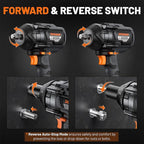 TITANCE X8 Advanced Cordless Impact Wrench, 20V Brushless 1/2'' Impact Gun, 1000 FT-LBS High Torque, 5-Mode Control, 4.0Ah Li-ion Battery Powered Wrench for Car Tires & Automotive Repair