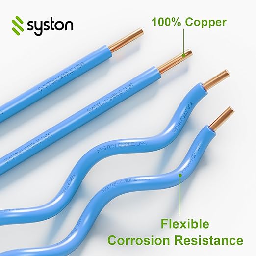 14 AWG Tracer Wire 600V 100% Solid Copper Conductor Direct Burial Underground, Blue Tracer Wire for Locating Underground Pipes and Lines Water Sewer Pipe Fiber Optic Gas Electrical Wire, 250 FT