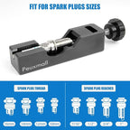 Spark Plug Gap Tool, Spark Plug Gapping Tool with 32 Blade Steel Feeler Gauge, Universal Spark Plug Gap Tool for Most 10mm 12mm 14mm 16mm Spark Plugs (Black)