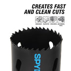 Spyder 11-Piece Bi-Metal Hole Saw Kit, 7 Hole Saws, Hex8 and Hex10 HSS Pilot Bits, and Hex8 and Hex10 Arbors, Rapid Core Eject Arbor System