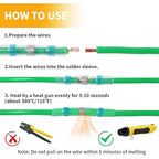 400PCS Solder Seal Wire Connectors with Heat Gun, Solder Stick Wire Connectors Solderstick Waterproof Wire Electrical Connector Kit for Marine (26-6 Gauge)