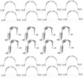 24Pcs 1 1/4 Inch (32mm) 304 Stainless Steel Conduit Clamps, U-Tube Strap Pipe Clamp 2 Hole Strap U Bracket Rigid Pipe Metal Conduit Strap Tension Clips U-tube Clamp