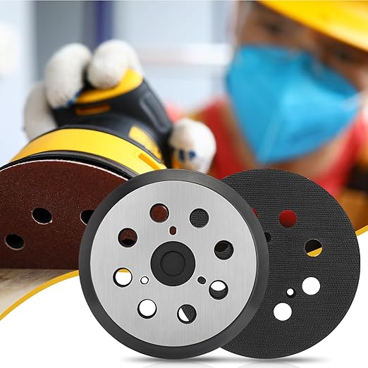 5" 8 Hole Hook & Loop Metal Orbital Sander Replacement Pads Compatible with Makita Sander BO5010 BO5030K BO5031K BO5041K, 4 Pack