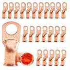 25pcs 4/0 AWG-3/8(M10) Battery Lugs,Ring Terminals,Terminal Connectors,Heavy Duty Cable Lugs,4/0 Gauge Copper Ring Terminals Battery Cable Ends