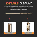 Drill Bit, #50 Cutting Diameter, 4341 HSS Gold Finish 118° Cutting Angle Number Jobber Bits - (Applications: for Drilling Soft Metal Plastic Wood), 10-Pieces