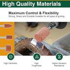 20 Pcs Wheel Sanding Kit, 1/8 Shank Aluminum Oxide Abrasive Wheels for Rotary Tools