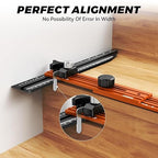 Stair Tread Template Tool - Precision Stair Gauge Measuring Tool with Self Locking Width, 8-72 Inches Lightweight Stair Tread Tool & Jig for Steps Measuring & Scribe, Orange