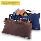 Canvas Tool Pouch Zipper Bag - 5 Pack Utility Bags Heavy Duty Metal Zippers Pouches with Carabiner, Multi Storage Organizer Clip on Tote Bags