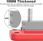 IZTOSS 12 V Bus Bar Terminal Block 8 x 3/8"(M10) Terminal Studs,Battery Bus Bar Max 600 V AC 48 V DC Positive & Negative Battery Distribution Block for Battery Marine RV Truck