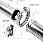 2.25 inch V Band Clamp - 2 sets of Quick Release Vband Exhaust Clamp with Flange Stainless Steel for Automotive exhaust system, turbocharger, downpipe and mufflers (2.25" - 2 Pack)
