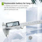 Electronic Digital Vernier Caliper, LOUISWARE Stainless Steel Caliper 150mm/0-6 inch Measuring Tools with Extra-Large LCD Screen, inch/Metric Conversion