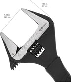 Amazon Basics Plumbing Adjustable Wrench with Soft Grip, Wide Mouth, 6.34 x 2.83 x 0.59 inches (LxWxH)