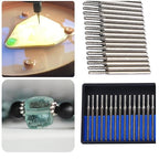 Drilax 30‑Piece 2mm Diamond Drill Bit Set – 1/8″ Shank Compatible with Dremel Tools for Glass, Sea Glass, Stone & Jewelry
