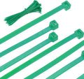 PATIKIL Cable Zip Ties 10 Inch, 100 Pcs Self-Locking Nylon Wire Tie Wraps Heavy Duty Cord Management with 50 lbs Tensile Strength for Indoor and Outdoor, Green (0.2" W)