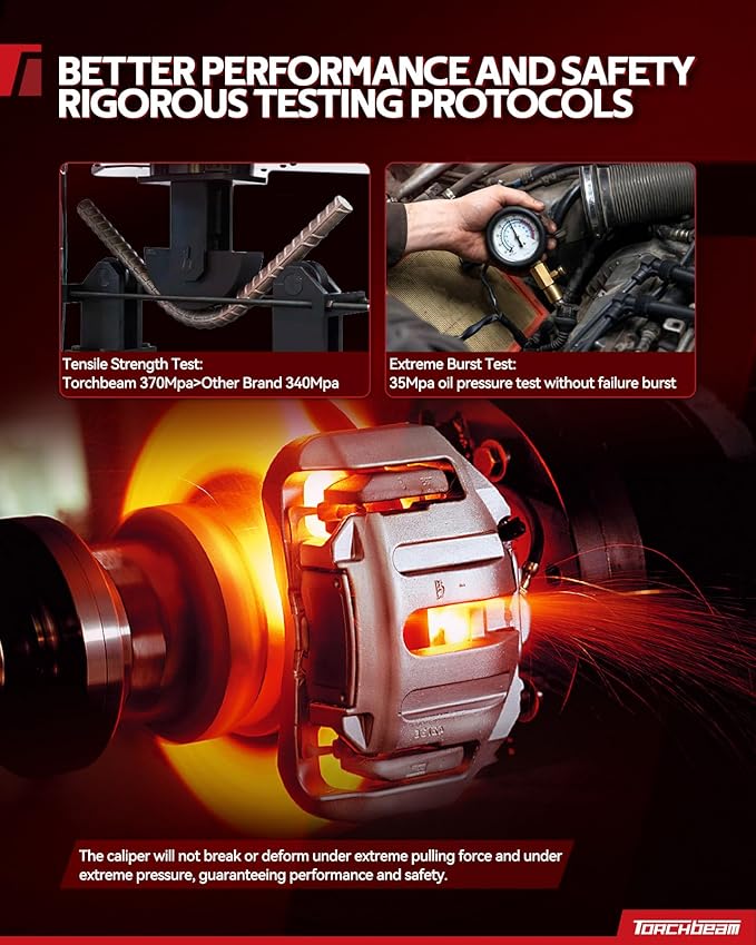 Torchbeam Rear Brake Calipers Set for Chevrolet Traverse 2009-2017, GMC Acadia 2007-2016, Buick Enclave 2008-2017, Cadillac XTS 2013-2019, Rear Left and Rear Right Calipers Replace # 18B5058+18B5059