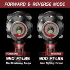 Cordless Impact Wrench 1/2 inch for Milwaukee 18V Battery, 900Ft-lbs(1200N.m) High Torque Impact Driver, Brushless Impact Gun with 4-Mode Speed, 6 Sockets, LED Work Light (Battery NOT included)