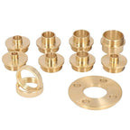 11 Pieces Brass Router Template Bushing Guides Set with Storage Box, Metal Bushing Set with Lock Nut Adapter Router Accessory
