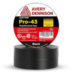Avery Dennison Electrical Tape ¾ in x 99 ft, 3 Rolls Professional Grade PVC Electric Tape, UL/CSA Listed Insulating Vinyl Tape for Electrical, Repairs, Automotive and Equipment, Pro-43, Black