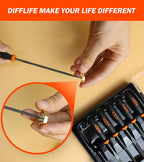 Needle File Set - Carbon Steel 6-Piece Set Includes Flat, Flat Warding, Square, Triangular, Round, Half-Round Files