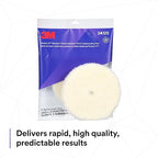 3M Perfect-It Random Orbital Medium Wool Compounding Pad, 6"/150 mm, White, 34125, Orbital Pads for Automotive Compounding and Polishing