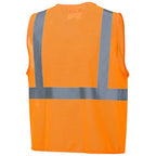 Pioneer Hi Vis Mesh Safety Vest - for Traffic & Public Workers - Cool & Lightweight - Class 2 - Reflective Tape - Orange