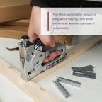 Upholstery Staple Gun Heavy Duty, DEWBIN 4 in 1 Stapler Gun with 2000 Staples, Remover, Manual Brad Nailer Power Adjustment Stapler Gun for Wood, Upholstery, Carpentry, Decoration DIY Staple Gun