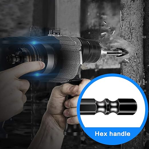 10 Pcs 5/16" Masonry Concrete Drill Bit Set for Tile Brick Glass Plastic Wood, Cross Tungsten Carbide Tip, Hex Shank, Work with Ceramic Porcelain Tile Wall Mirror Paver, 5/16 Inch Drill Bits, 8mm