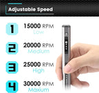 AM ARROWMAX Electric Mini Engraving Pen, HollowCup Motor, 42 Bits with Aluminum Case, OLED, Magnetic Charge, Mini Cordless Rotary Tool, Engraving Pen for Bead, Metal, Wood, Glass and Plastic (SGS)