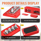 Joinfworld 300A Bus Bar 12V DC Waterproof Power Distribution Block with 4 x 3/8" Studs, Heavy Duty Marine Battery Bus Bar Terminal Block 12 Volt for Automotive, Car, Solar Wiring - Positive&Negative