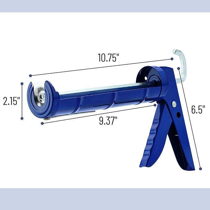 Bates- Caulking Gun, 10:1 Thrust Ratio, Deep Navy Blue, Caulking Tool Gun, Caulk Gun No Drip, Hand Caulking Guns, Silicone Gun, Caulking Gun Tool, No Drip Caulk Gun, Caulk Guns, Caulking Gun Dripless