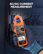 Crenova Digital Clamp Meter Multimeter 6000 Counts TRMS Voltage Tester Amp Meter for AC/DC Current/Voltage,Resistance,Capacitance,Frequency,Duty Cycle,Temperature,Continuity,Diode,NCV,Live Wire Test