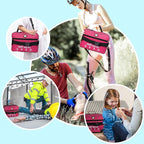 Professional 435 Pieces Large First Aid Kit - Includes Compressed Gauze - Compartments Emergency Medical Kit for Home, Camping, Backpacking, Travel, Boat, Car,Outdoors(Pink)