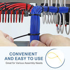 PATIKIL Cable Zip Ties 8 Inch, 100 Pcs Self-Locking Nylon Wire Tie Wraps Heavy Duty Cord Management with 50 lbs Tensile Strength for Indoor and Outdoor, Yellow (0.2"W)