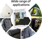 J.CARP 16PCS Nylon Repair Patches, Self Adhesive & Waterproof Patches, Nylon Repair Patches for Down Jacket, Clothing, Holes, Tents, Sleeping Bags, Umbrella, Etc(Black)
