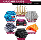 4 Pcs PVC Reamer Kit,Fitting Saver PVC Pipe Reamer Socket Saver Set for Plumbing,Includes 1-1/2 Inch 2 Inch 3 Inch 4 Inch,Plastic Pipe Reamers Tool Kit for Sch.40 CPVC ABS Fittings,Fit for 1/2" Drills