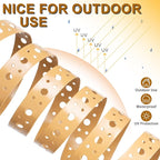 Brown Metal Strap 1-Inch x 50FT 0.6mm Thickness Galvanized Pipe Hanger Strap Metal Strapping with Holes Plumbers Strap DIY Cutting for HVAC & Pipe support