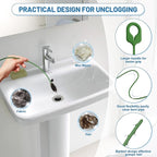12 Pack Snake Drain Hair Removal Tools, 35.5" Drain Clog Remover, 30" & 50" Steel Shower Snake, 30" Nylon Sink Snake, 59" Sink Unclogger Tool, Sink Cleaner Tool for Toilet, Bathroom, Shower, Kitchen