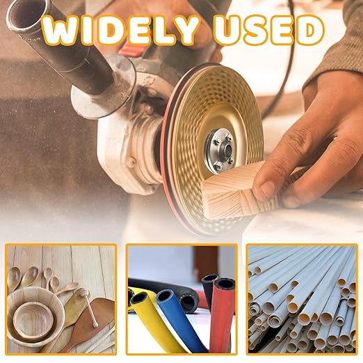 4PCS Angle Grinder Wood Carving Disc Set for 4" or 4 1/2" Attachment, Stump Tool Grinder Disc Wheel Attachments for Woodworking, Wood Shaping Carving Disc for Wood Cutting