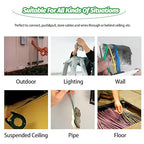 33 Ft Fiberglass Cable Wire Running Pull Push Kit Coaxial Electrical Connectable Fish Tape with Hook and Hole Kit in Transparent Tube Green