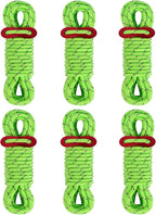 CONBOLA 6 Pack 5 mm Guy Lines Ultralight Tent Cords with Aluminum Adjuster Tensioner Outdoor Camping Guylines Ropes for Tent Tarp, Canopy Shelter, Climbing, Hiking Backpacking Gear