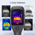 TOPDON TC004 Lite Thermal Imaging Camera, 160 x 120 IR Resolution 15-Hour Battery Life Handheld Infrared Thermal Imager with 1x / 2X / 4X Zoom Level, -4°F~1022°F Range, High and Low-Temperature Alarm