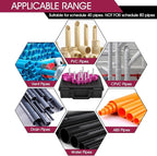 9 Pcs PVC Pipe Reamer Kit,PVC Fitting Saver Plastic Pipe Reamer Tool Kit,Hub Socket Saver Set for Plumbing,Includes 1/2" 3/4" 1" 1-1/2" 1-1/4" 2" 2-1/2" 3" 4" Reamers for Sch.40 CPVC ABS Fittings
