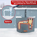 Redford Supply Co. Cold Snap (5°F) Backflow Preventer Insulation Cover, 36" W x 24" H, Pipe Insulation, Water Sprinkler Covers for Outside, Sprinkler Backflow Cover for Winter, Well Pump Bag (Gray)